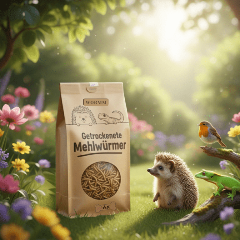Getrocknete Mehlwürmer 5kg mit igel