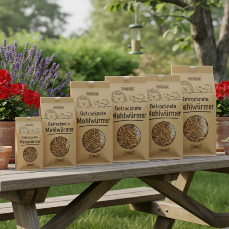 Verpackungen nebeneinander angereiht