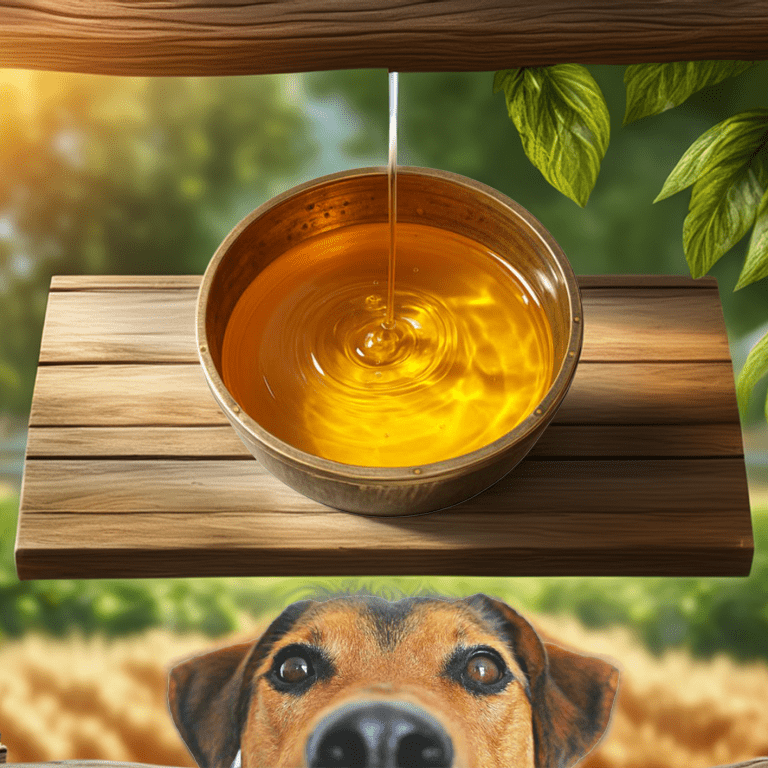 Hund mit Mehlwurmöl